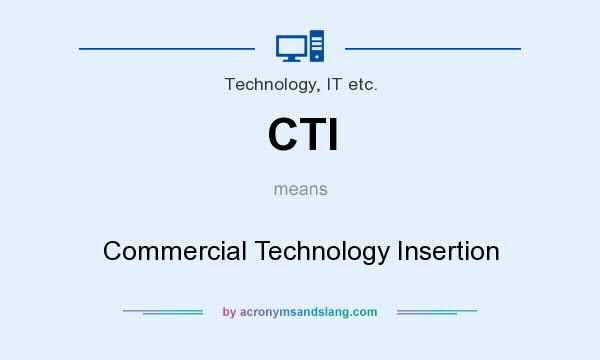 What does CTI mean? It stands for Commercial Technology Insertion