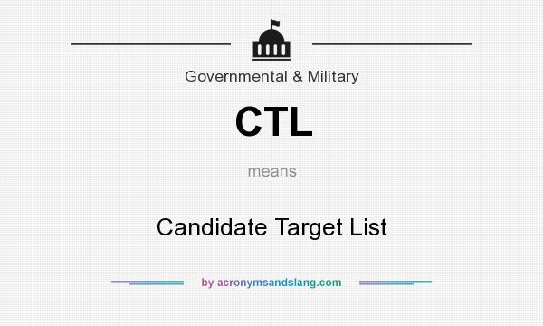 What does CTL mean? It stands for Candidate Target List