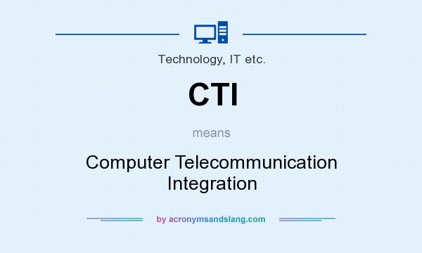 What does CTI mean? It stands for Computer Telecommunication Integration