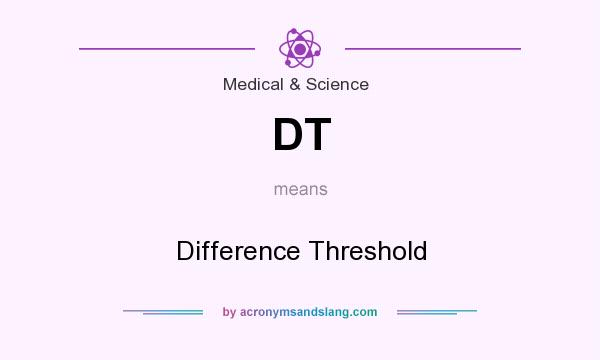 What does DT mean? It stands for Difference Threshold