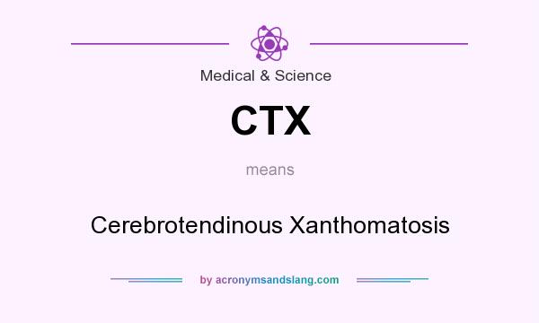 What does CTX mean? It stands for Cerebrotendinous Xanthomatosis
