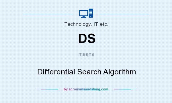 What does DS mean? It stands for Differential Search Algorithm