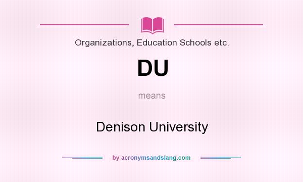 What does DU mean? It stands for Denison University