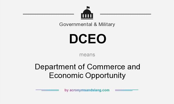 What does DCEO mean? It stands for Department of Commerce and Economic Opportunity
