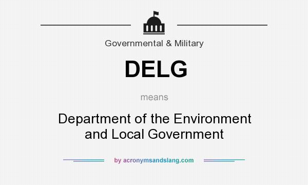 What does DELG mean? It stands for Department of the Environment and Local Government