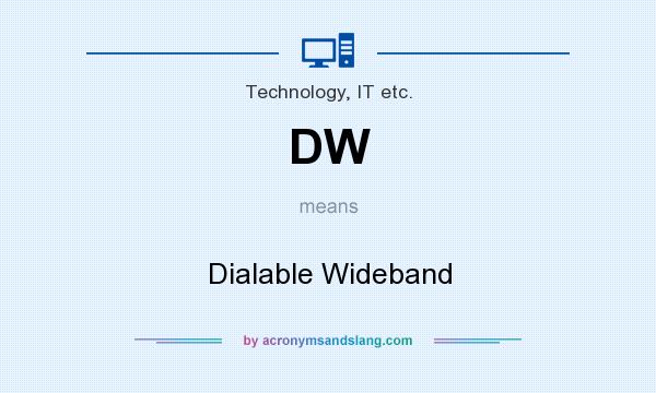 What does DW mean? It stands for Dialable Wideband