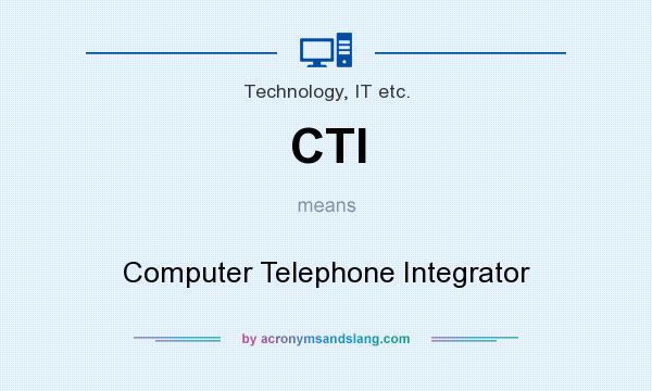 What does CTI mean? It stands for Computer Telephone Integrator