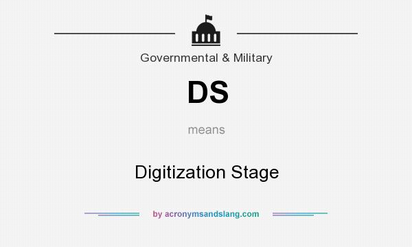 What does DS mean? It stands for Digitization Stage
