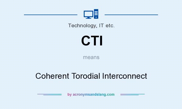What does CTI mean? It stands for Coherent Torodial Interconnect