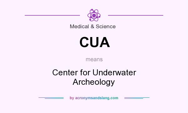 What does CUA mean? It stands for Center for Underwater Archeology