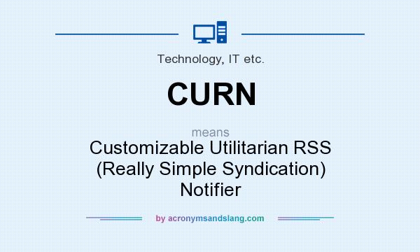 What does CURN mean? It stands for Customizable Utilitarian RSS (Really Simple Syndication) Notifier