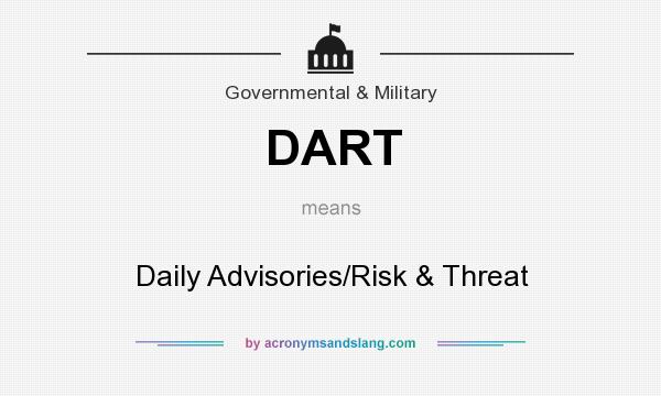 What does DART mean? It stands for Daily Advisories/Risk & Threat