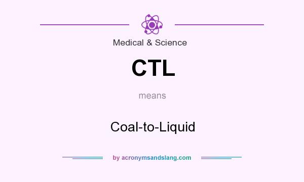 What does CTL mean? It stands for Coal-to-Liquid