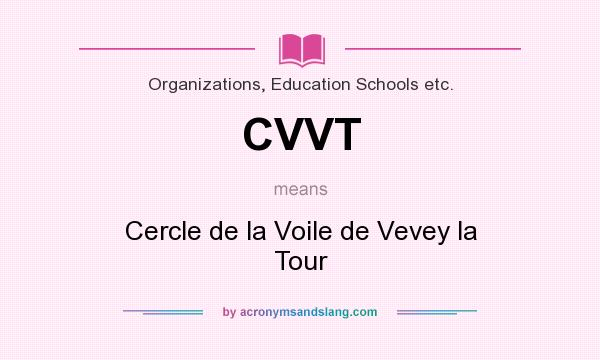 What does CVVT mean? It stands for Cercle de la Voile de Vevey la Tour