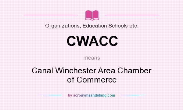 What does CWACC mean? It stands for Canal Winchester Area Chamber of Commerce