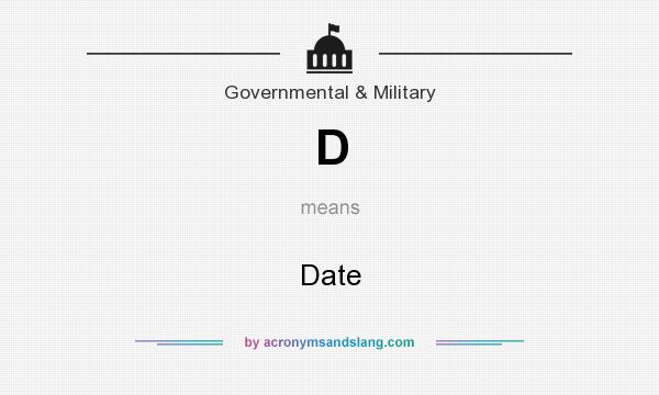 What does D mean? It stands for Date