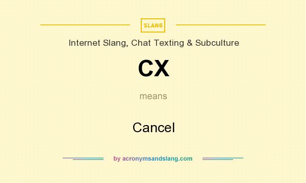 What does CX mean? It stands for Cancel