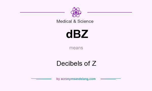 What does dBZ mean? It stands for Decibels of Z