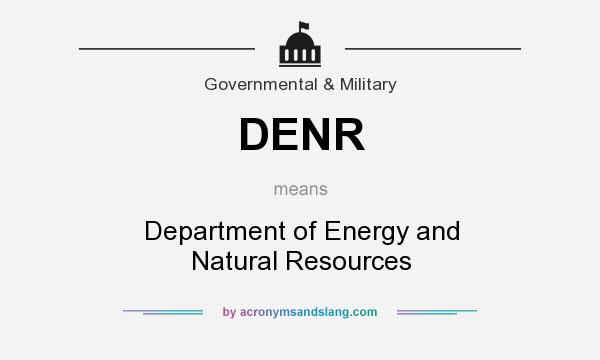 What does DENR mean? It stands for Department of Energy and Natural Resources