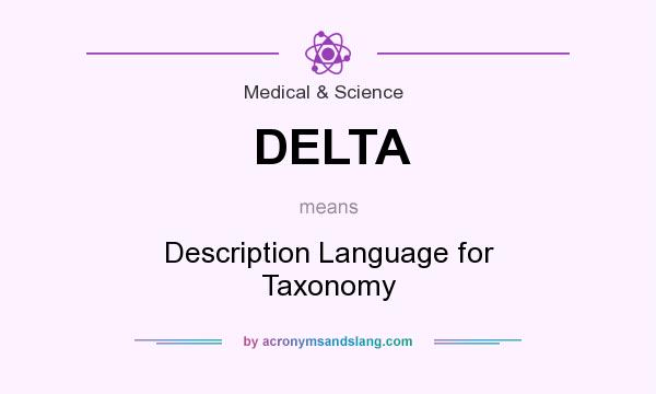What does DELTA mean? It stands for Description Language for Taxonomy