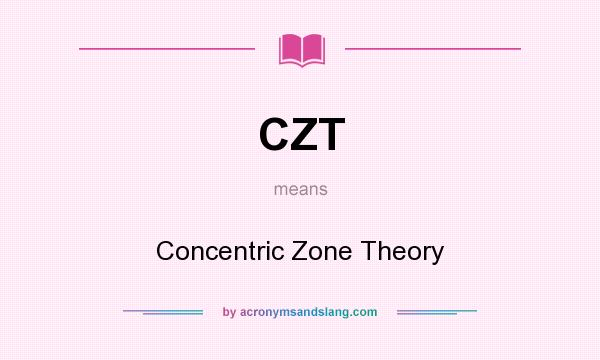 What does CZT mean? It stands for Concentric Zone Theory