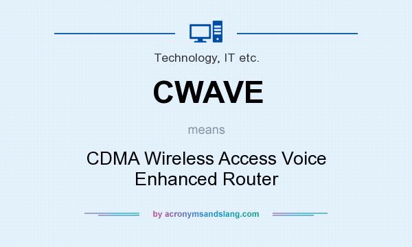 What does CWAVE mean? It stands for CDMA Wireless Access Voice Enhanced Router