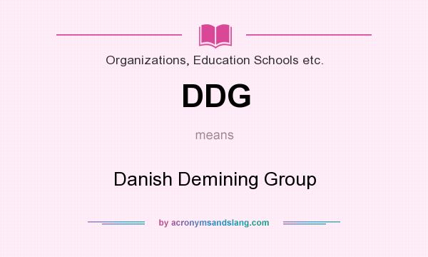 What does DDG mean? It stands for Danish Demining Group