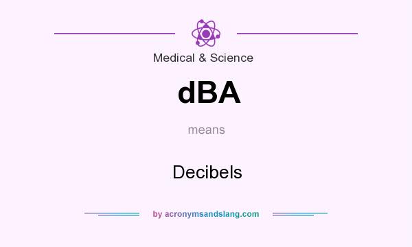What does dBA mean? It stands for Decibels