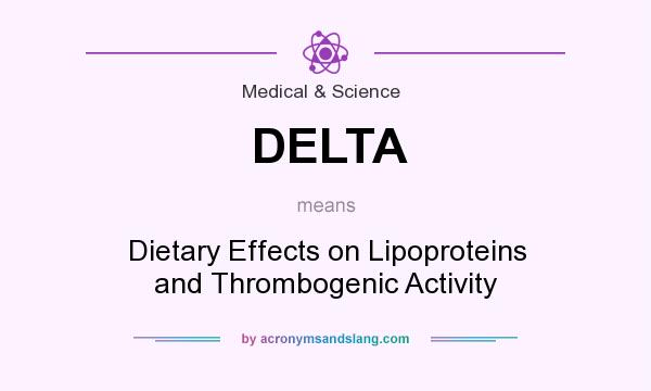 What does DELTA mean? It stands for Dietary Effects on Lipoproteins and Thrombogenic Activity