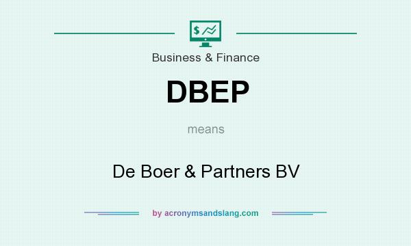 What does DBEP mean? It stands for De Boer & Partners BV