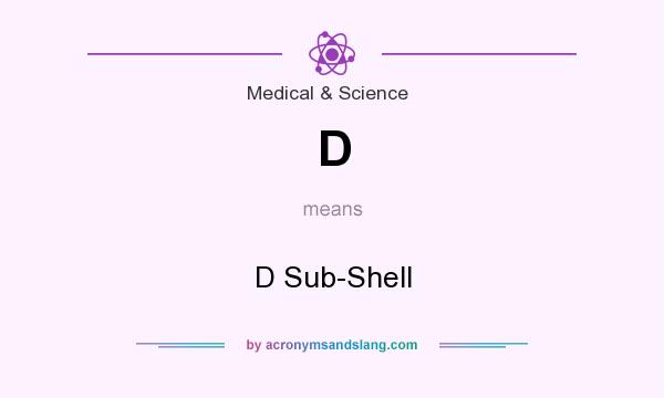 What does D mean? It stands for D Sub-Shell
