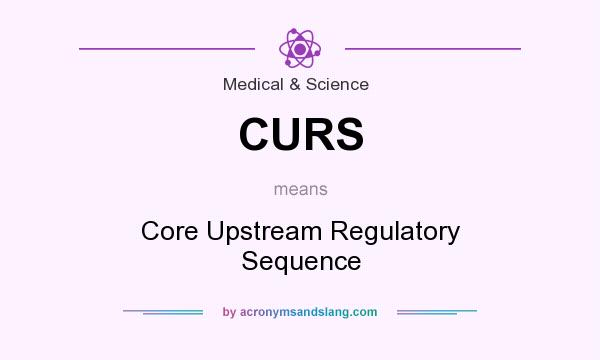 What does CURS mean? It stands for Core Upstream Regulatory Sequence