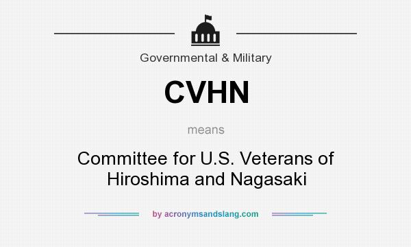 What does CVHN mean? It stands for Committee for U.S. Veterans of Hiroshima and Nagasaki
