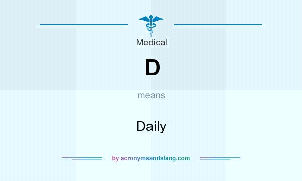 What does D mean? It stands for Daily