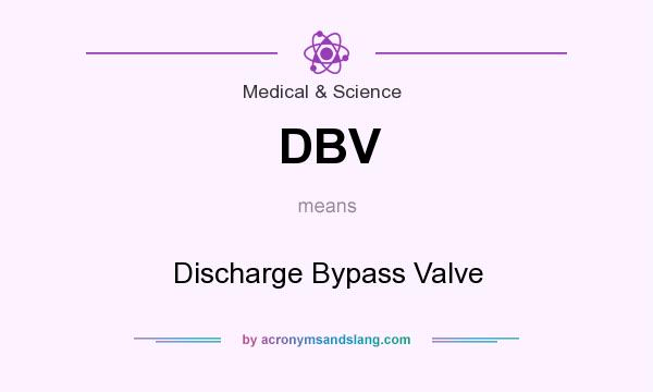 What does DBV mean? It stands for Discharge Bypass Valve