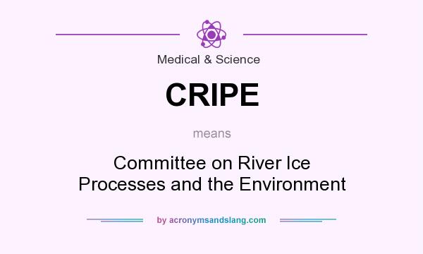 What does CRIPE mean? It stands for Committee on River Ice Processes and the Environment