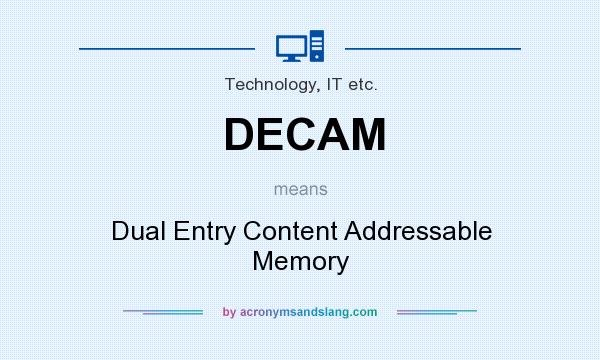 What does DECAM mean? It stands for Dual Entry Content Addressable Memory