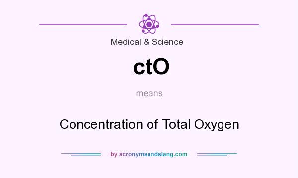 What does ctO mean? It stands for Concentration of Total Oxygen