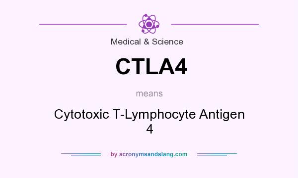 What does CTLA4 mean? It stands for Cytotoxic T-Lymphocyte Antigen 4