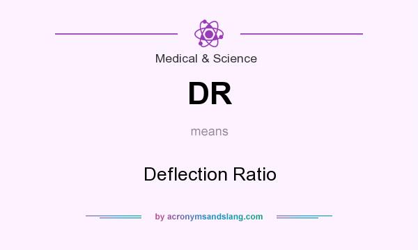 What does DR mean? It stands for Deflection Ratio