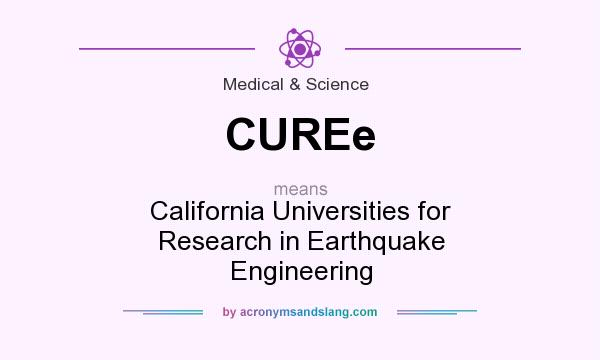 What does CUREe mean? It stands for California Universities for Research in Earthquake Engineering