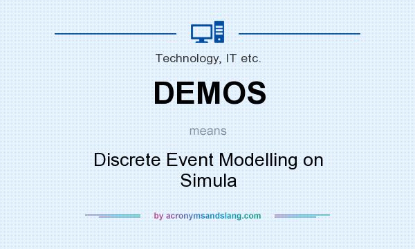 What does DEMOS mean? It stands for Discrete Event Modelling on Simula