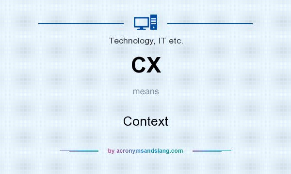What does CX mean? It stands for Context