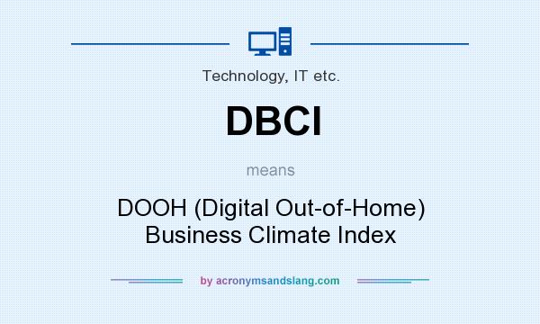 What does DBCI mean? It stands for DOOH (Digital Out-of-Home) Business Climate Index