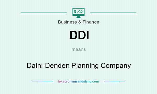 What does DDI mean? It stands for Daini-Denden Planning Company