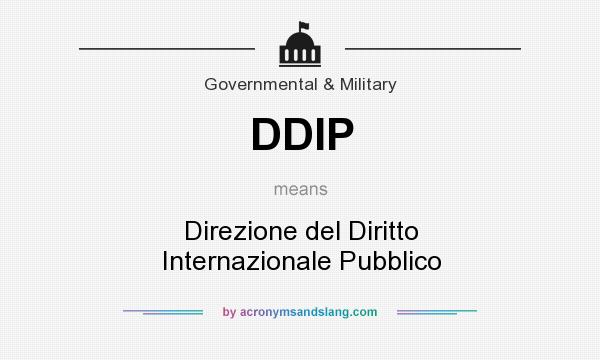 What does DDIP mean? It stands for Direzione del Diritto Internazionale Pubblico