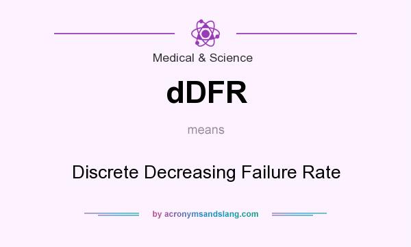 What does dDFR mean? It stands for Discrete Decreasing Failure Rate