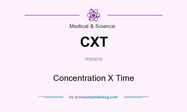 What does CXT mean? It stands for Concentration X Time