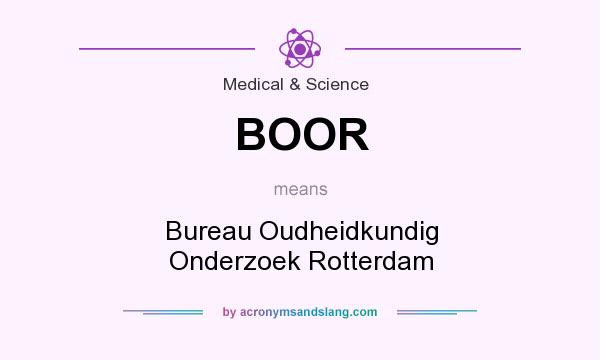 What does BOOR mean? It stands for Bureau Oudheidkundig Onderzoek Rotterdam