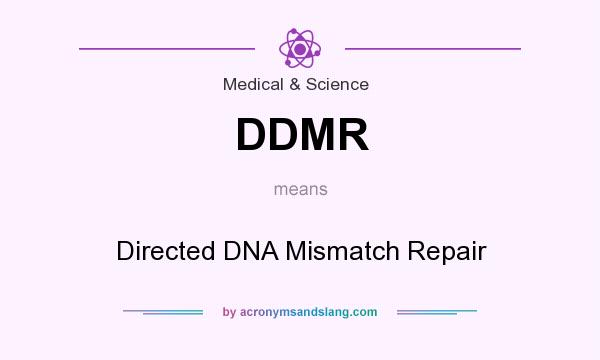 What does DDMR mean? It stands for Directed DNA Mismatch Repair